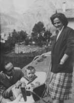 Lato 1957 w Courmajeur z PierLuigi - w. Gianna oczekuje Marioliny