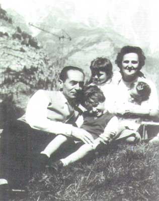 w. Joanna z mem i dziemi w Courmayer, 1960 r.